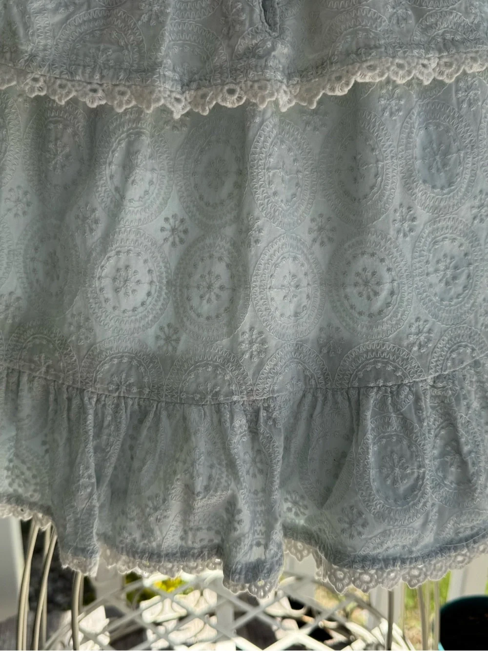 Catherine Malandrino light blue sleeveless eyelet dress. Size 2T